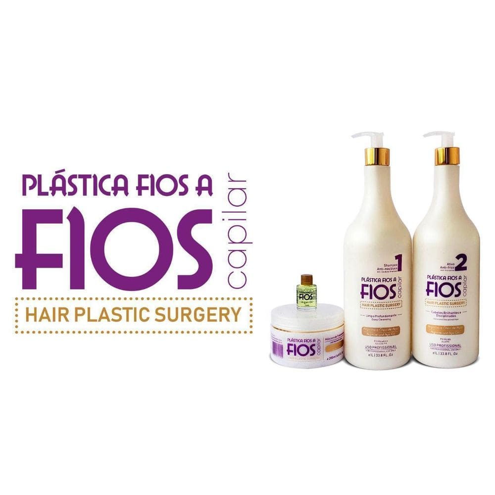 Plástica Fios A Fios 2X1Ml +Mascara 250G E Óleo De Argan 5Ml
