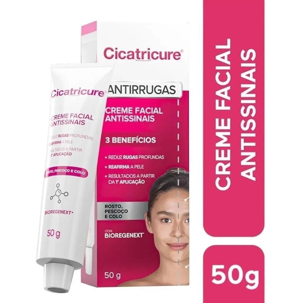 2X Creme Facial Antissinais Cicatricure Antirrugas 50G