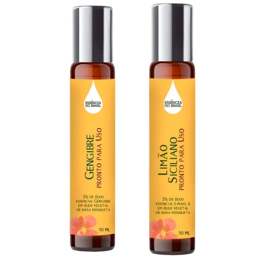 Óleos Essenciais Prontos Gengibre E Limão Sicl. Roll On 10Ml