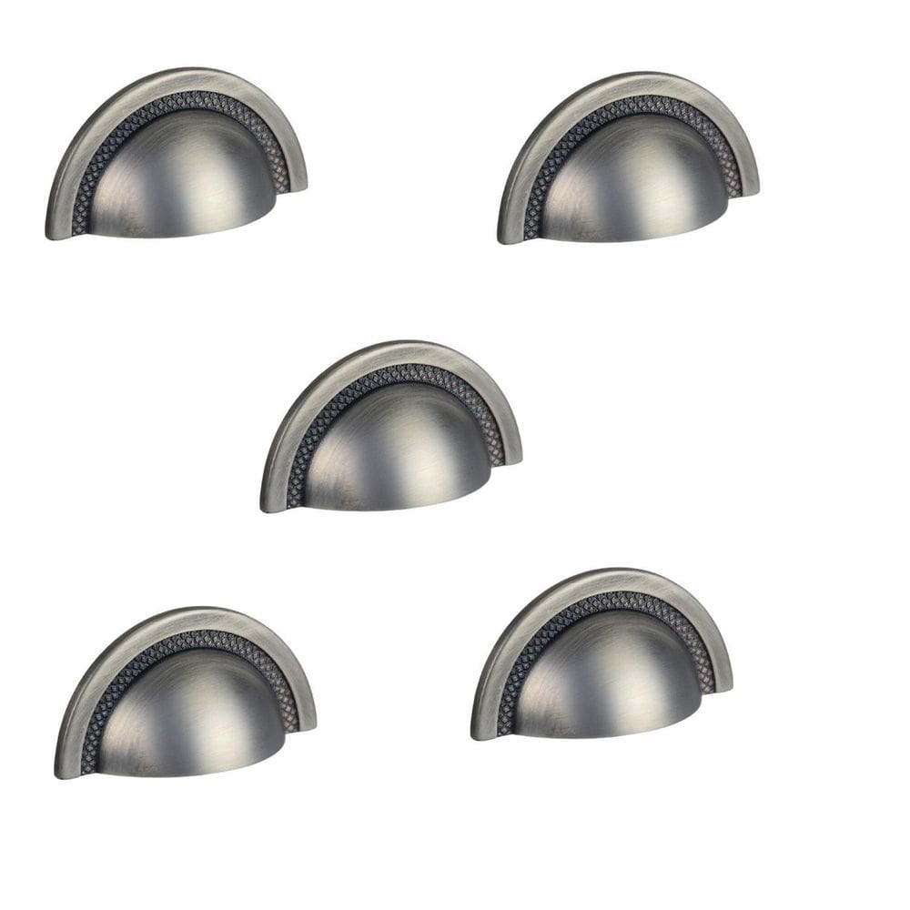 Kit 5 Puxador Shell Zen Niquel Velho 48Mm Zp4319.889 Concha