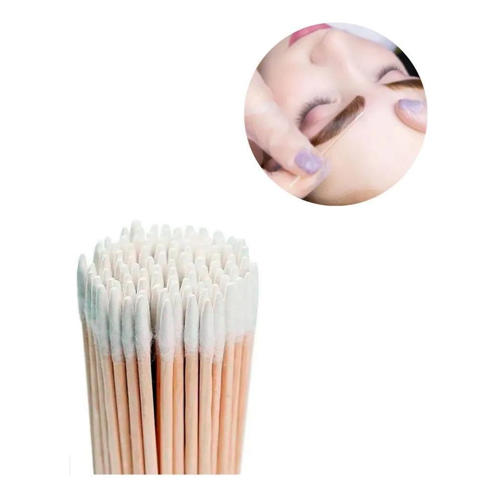 2X 100 Palitos Algodão Limpeza Henna Micro Designer Sobrance