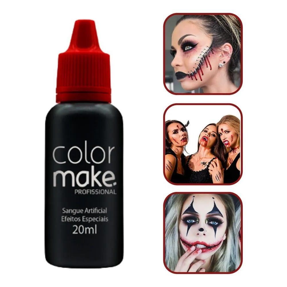 3X Sangue Artificial Vermelho Escuro Maquiagem 20 Ml