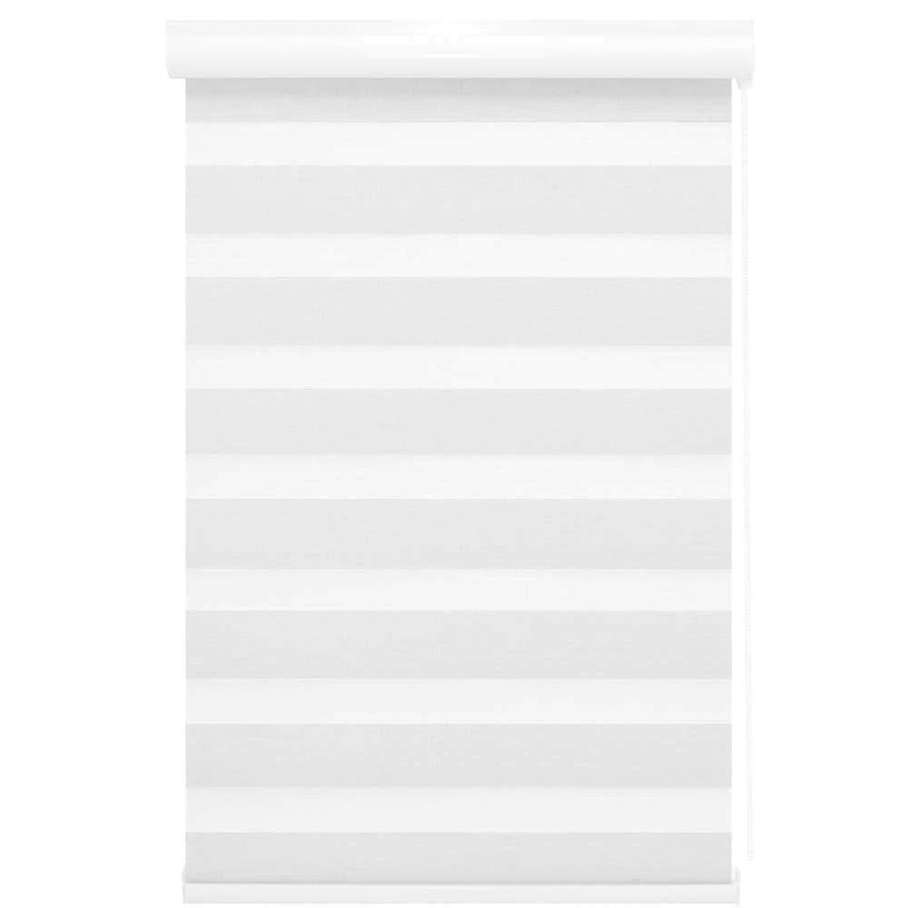 Persiana Rolo Duplo Tecido Zebra Branca 140 L X 160 A Double