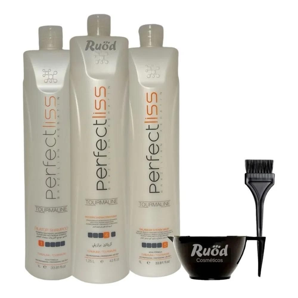 10X Kit Escova Progressiva Perfect Liss Turmalina Visat Hai