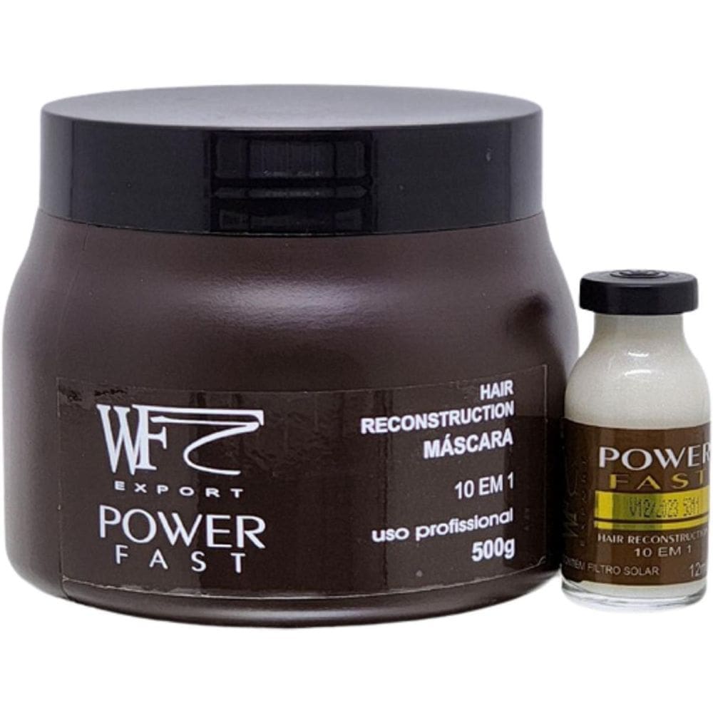 Kit Reconstrução Power Fast Mascara 500G Ampola 12Ml Wf