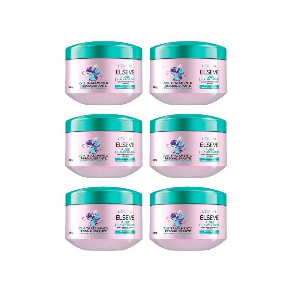 Creme De Tratamento Elseve 300G Pure Hialuronico - 6Un