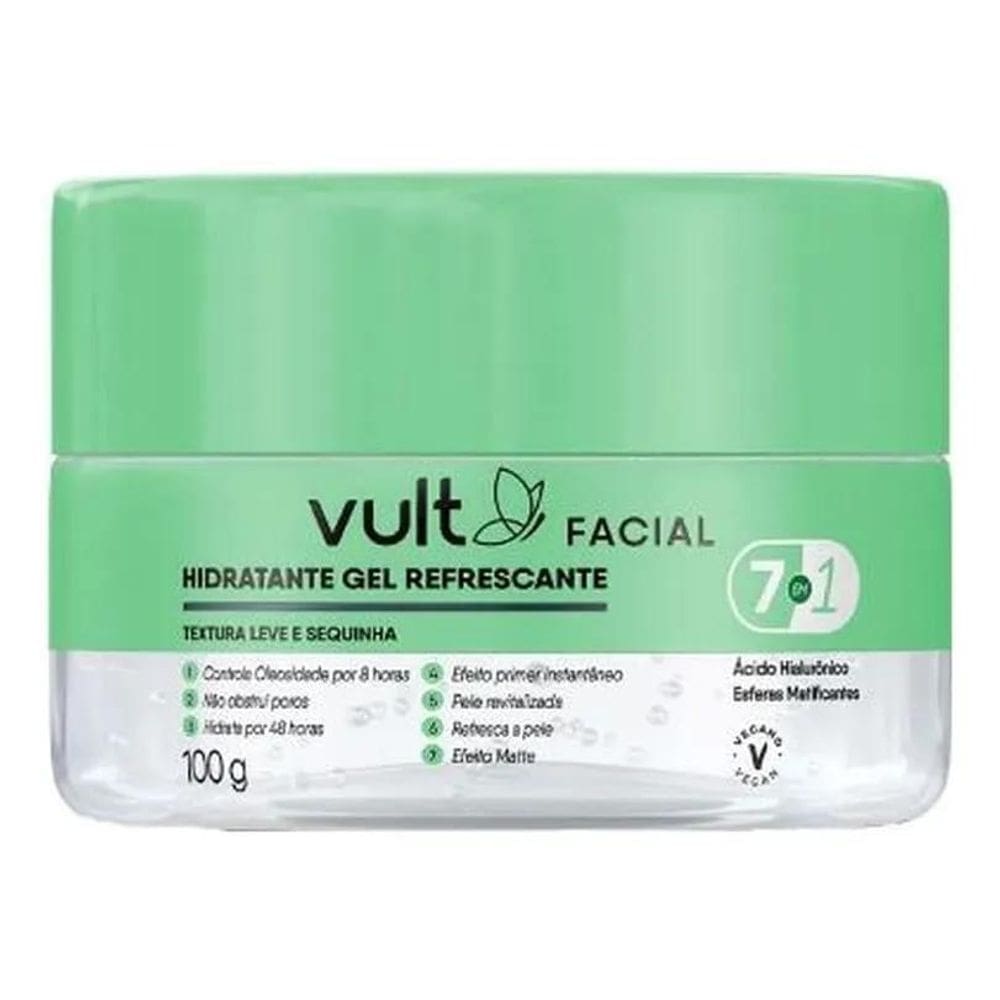 2X Creme Hidratante Facial Skincare Gel Refrescante Vult 100