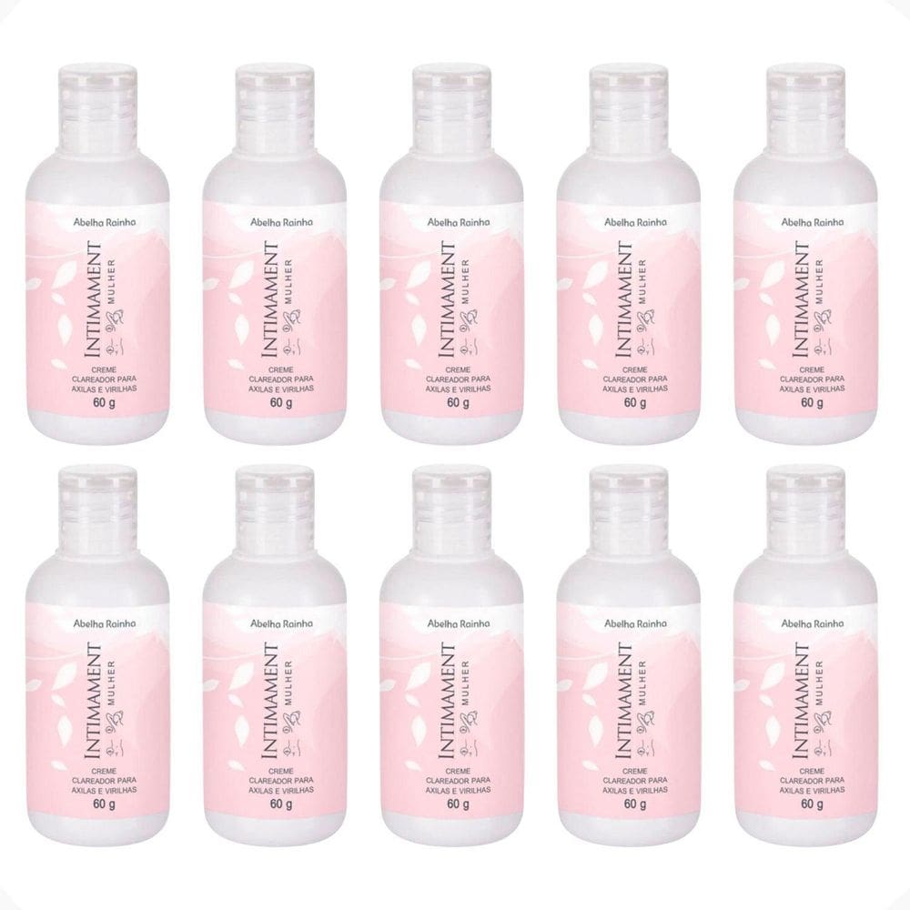 Kit 10 Creme Clareador Axilas E Virilhas Intimament Abelha