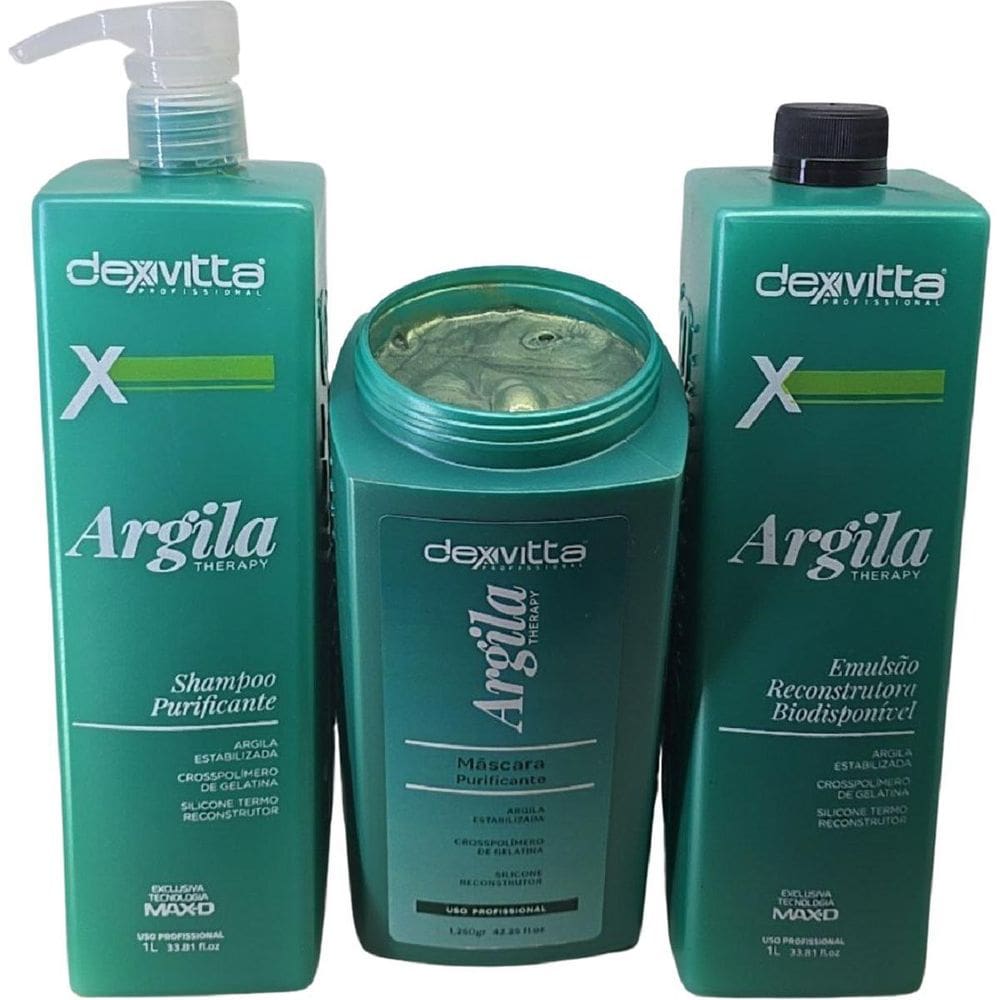 Kit Tratamento Sh - Mas - Emulsão Argila Therapy Dexvitta