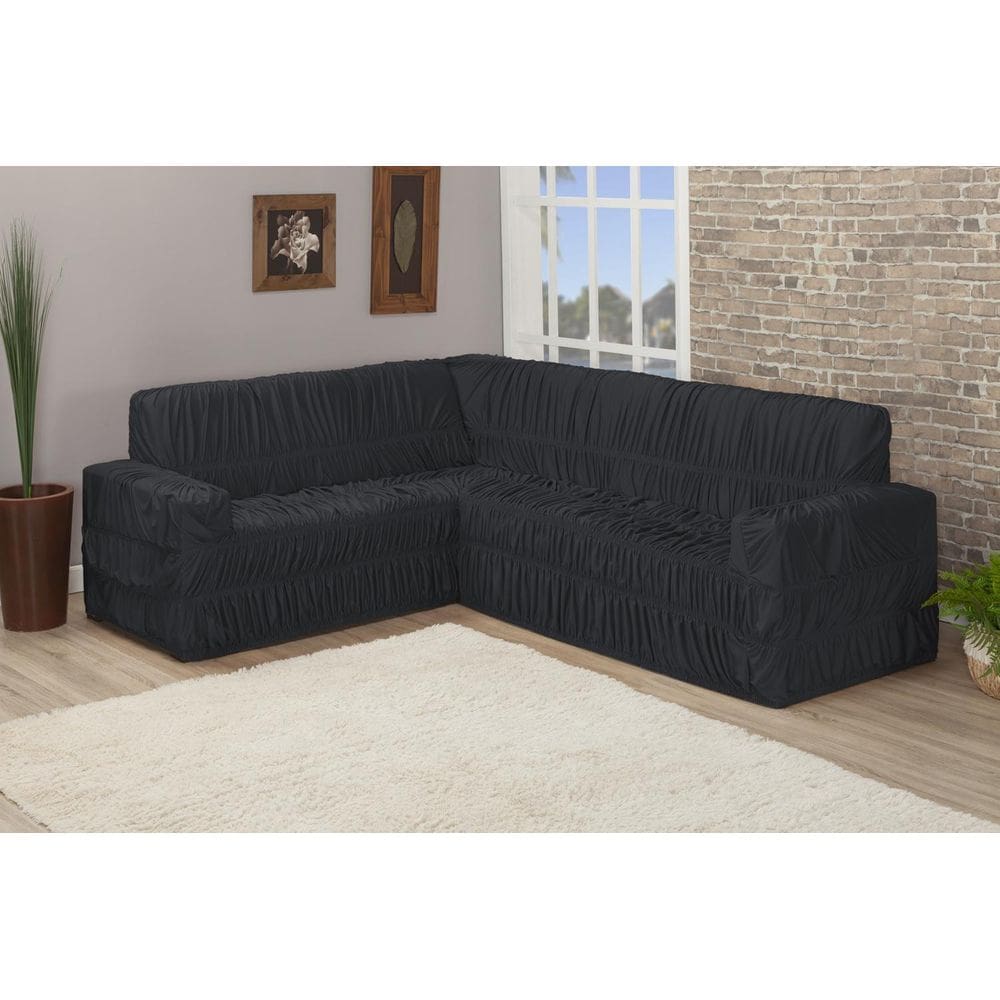 Capa De Sofa Canto De 6 Lugares Elasticada Malha Gel