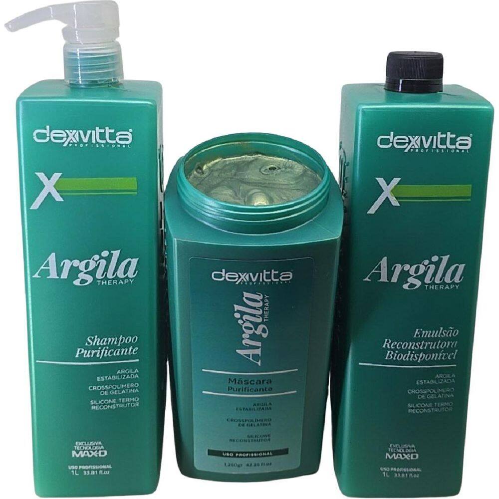 Kit Tratamento Sh - Mas - Emulsão Argila Therapy Dexvitta