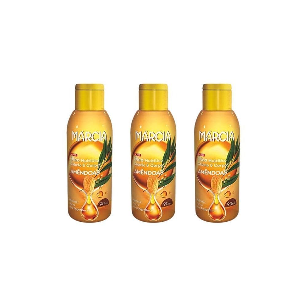 Oleo Cabelo E Corpo Marcia 90Ml Amendoas-Kit C/3Un