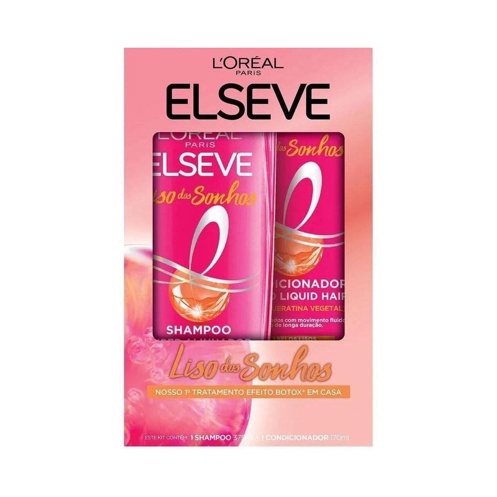 Elseve Liso Dos Sonhos Shampoo 375Ml + Condicionador 170Ml