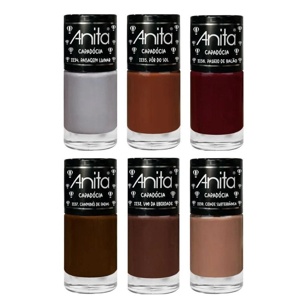 2X Kit 6 Esmaltes Anita Coleção Capadócia