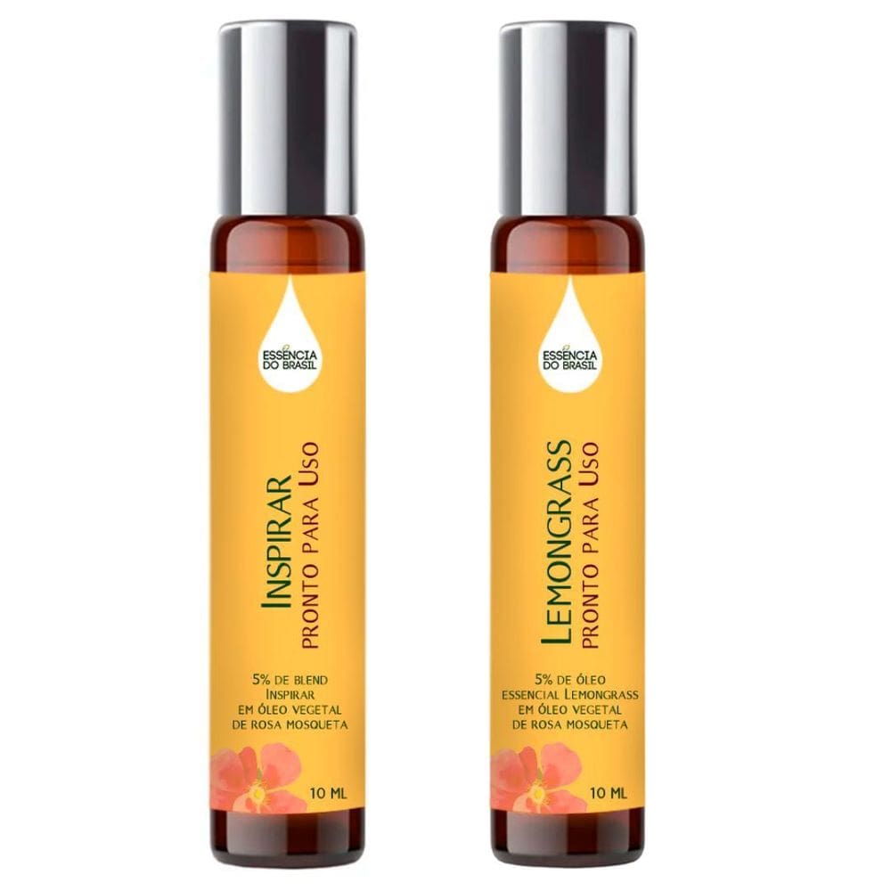Óleos Essenciais Prontos Inspirar E Lemongrass Roll On 10Ml