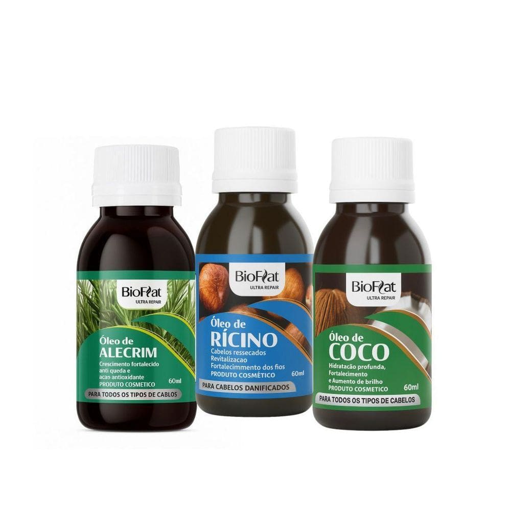 Kit Terapia Capilar Misturinha Bioflat Óleo 03 Unidades