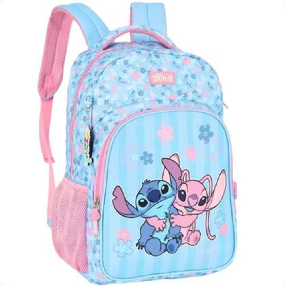 Mochila escolar stitch e angel Luxcel