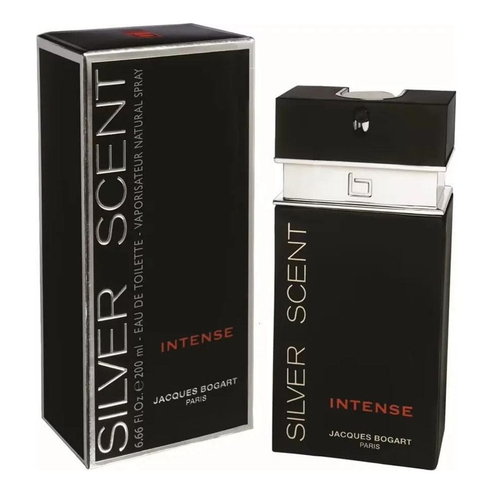 2X Jacques Bogart Silver Scent Intense Edt 200Ml Para Mascul