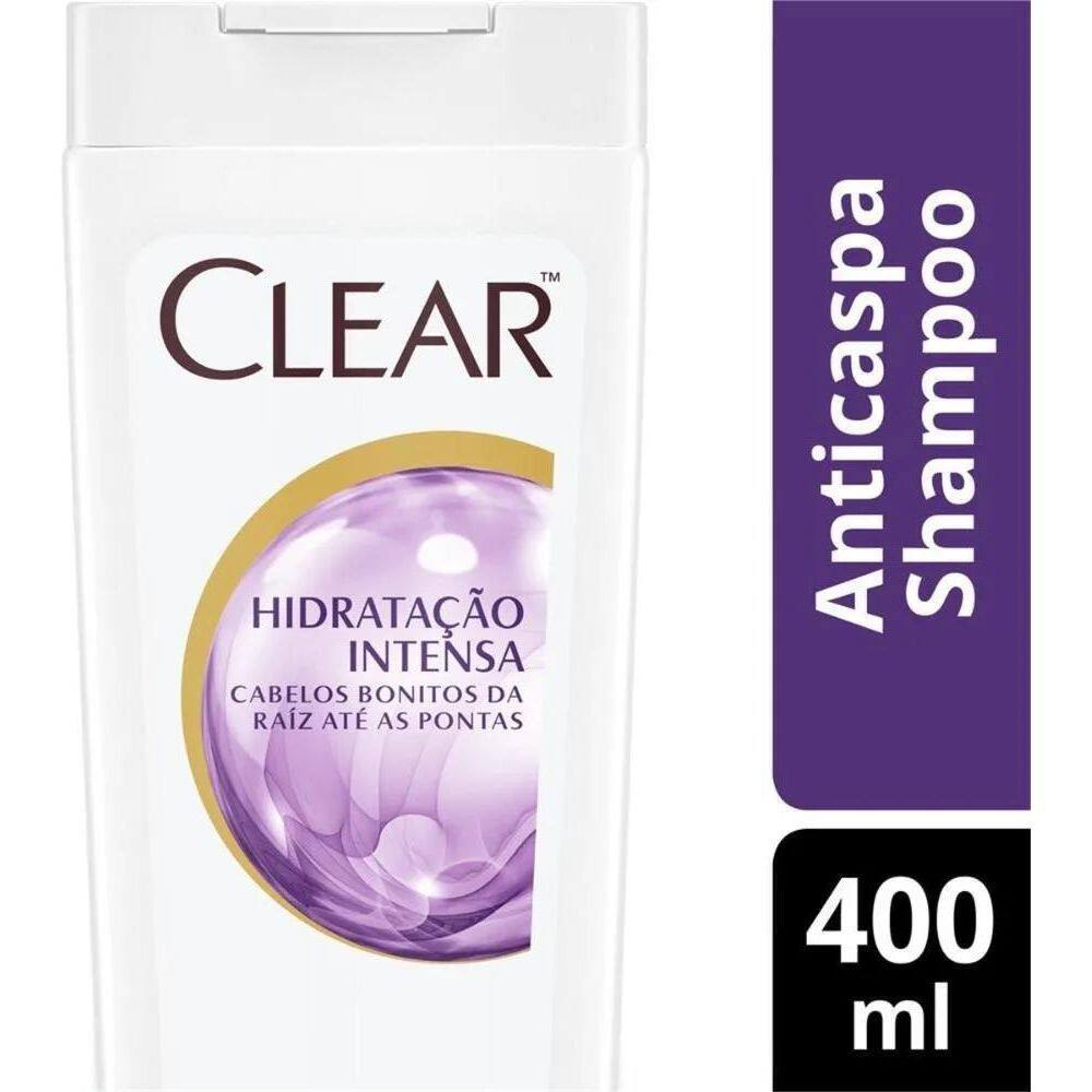 10X Shampoo Anticaspa Hidratação Intensa 400Ml Clear Women