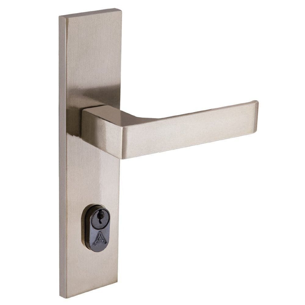 Fechadura Entrada Reta Espelho 6cm Latonado Quadratta Aliança