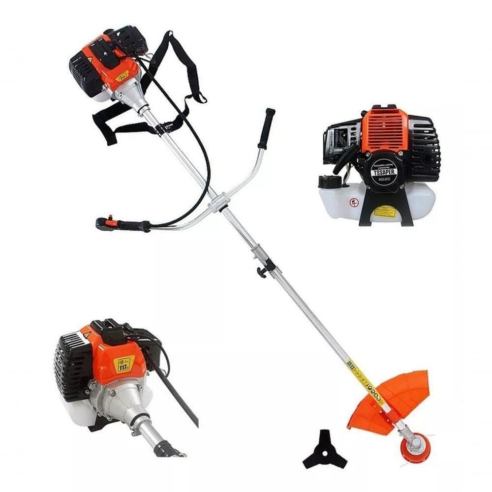 Roçadeira 2 Em 1 Cortador De Grama Galhos A Gasolina Multifu