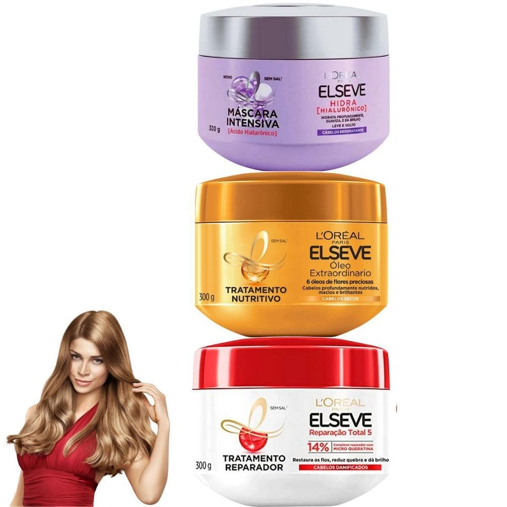 Cronograma Elseve Hidratação Nutrição Reconstrução Reparação