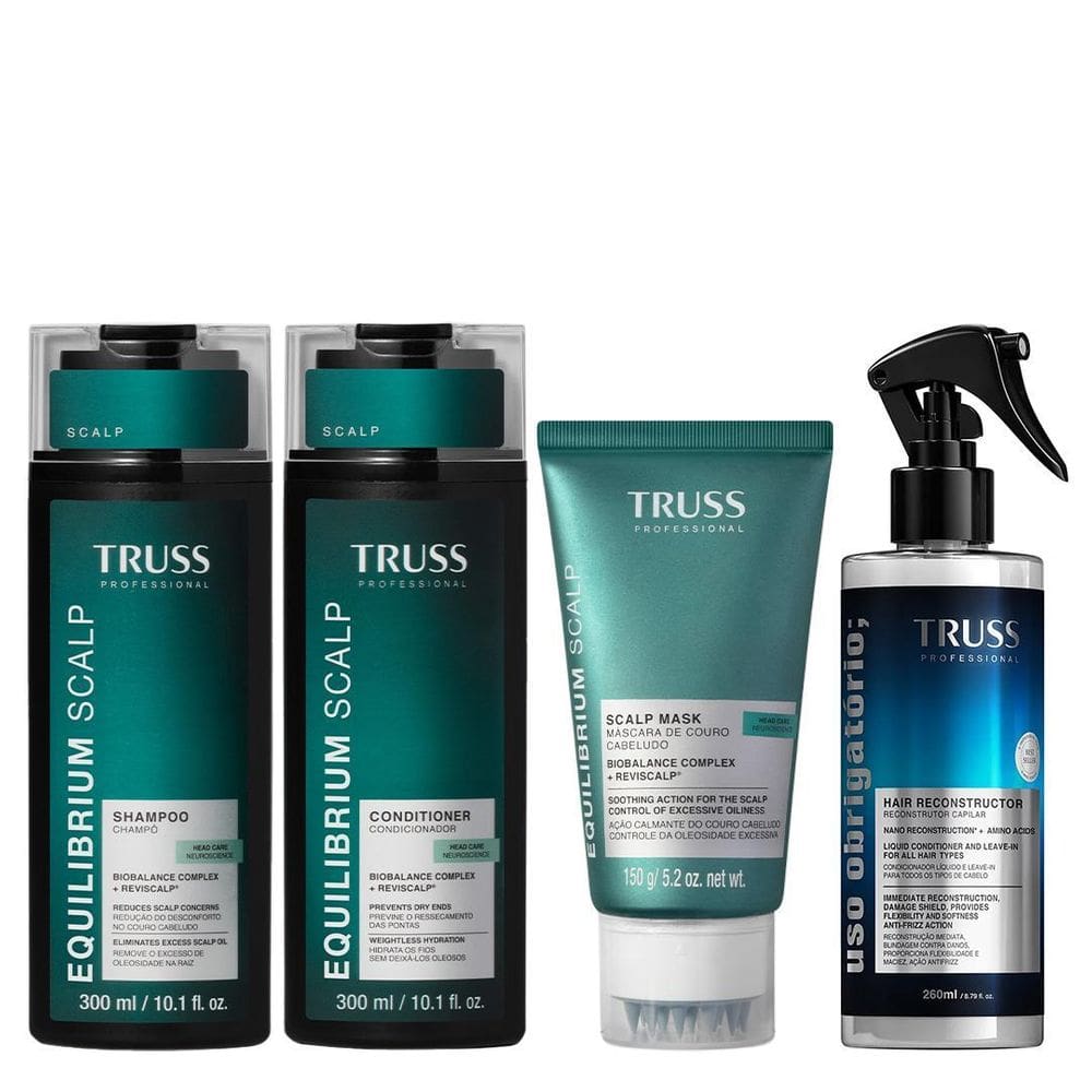 Truss Scalp Kit Shampoo Condicionador Máscara UsoObrigatório