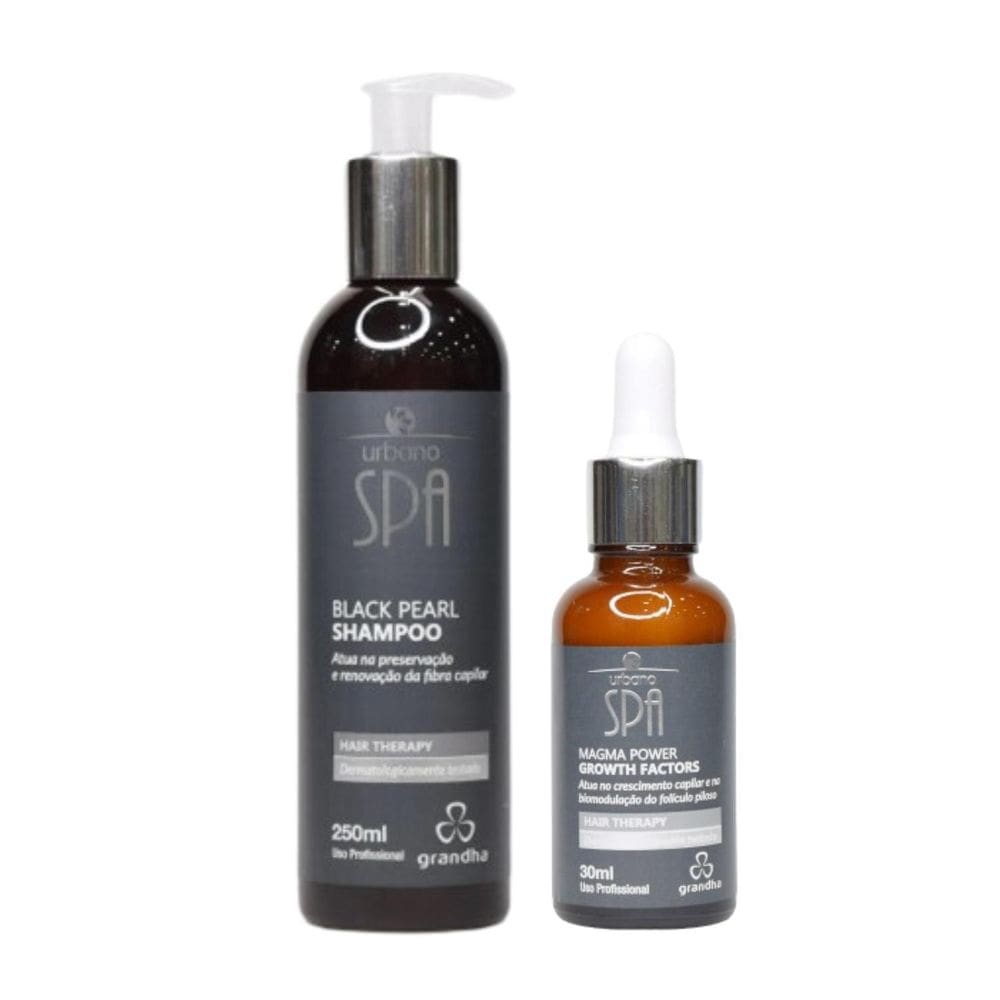 Shampoo Pearl + Tônico Magma Power Urbano Spa Black
