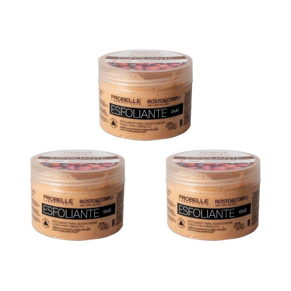 Esfoliante Probelle 300G Caju - Kit Com 3Un