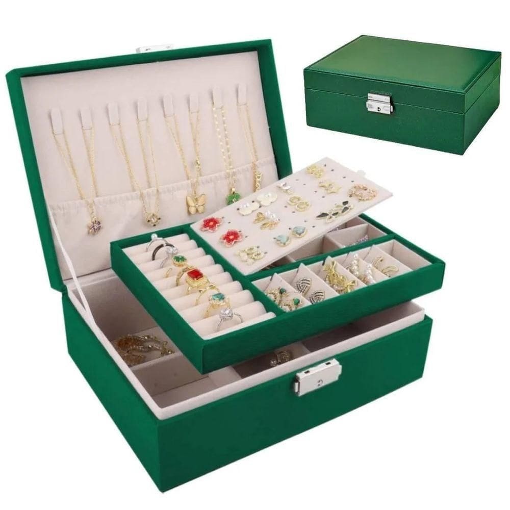 Porta Joia Grande Maleta Feminino Cor:rosa