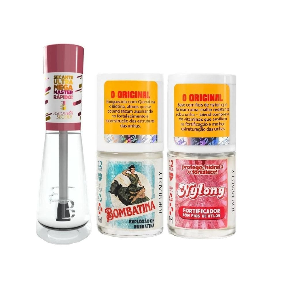 Kit 3 Bases : O Segredo Para Unhas Longas E Poderosas