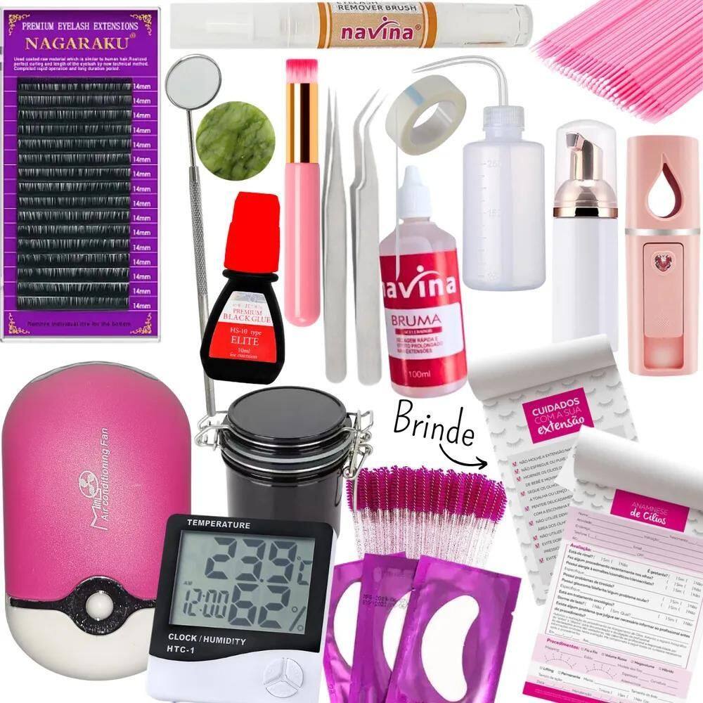 2X Kit Iniciante Volume Russo Premium Extensão De Cilios