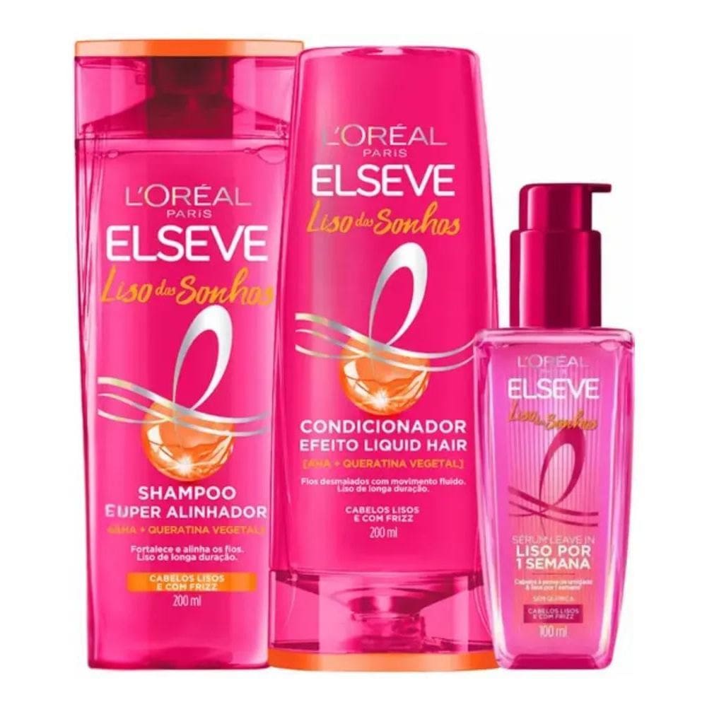 2X Kit Shampoo + Condicionador + Sérum Liso Dos Sonhos - Els