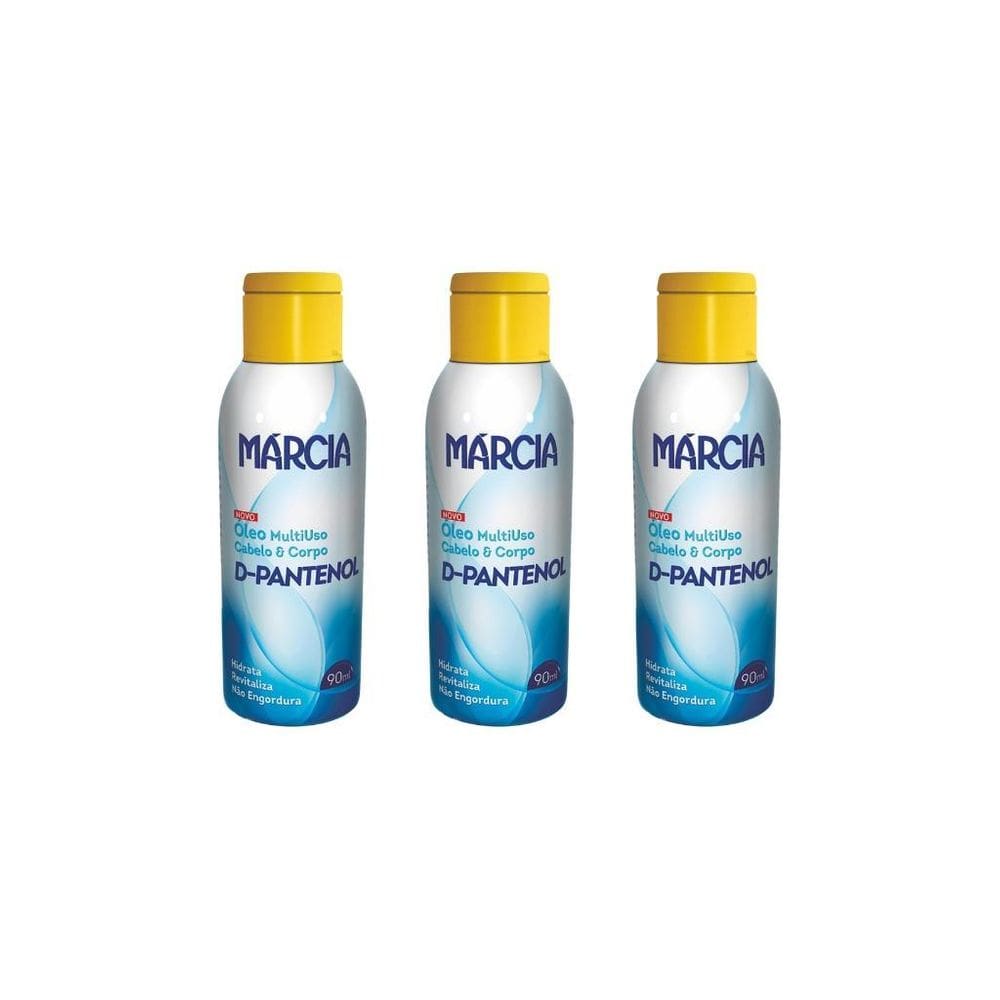 Oleo Cabelo E Corpo Marcia 90Ml D-Pantenol-Kit C/3Un