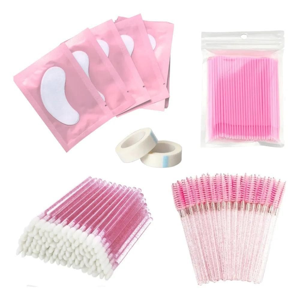 2X Kit 100 Protetor Palpebras Em Gel 100 Microbrush 100 Esco