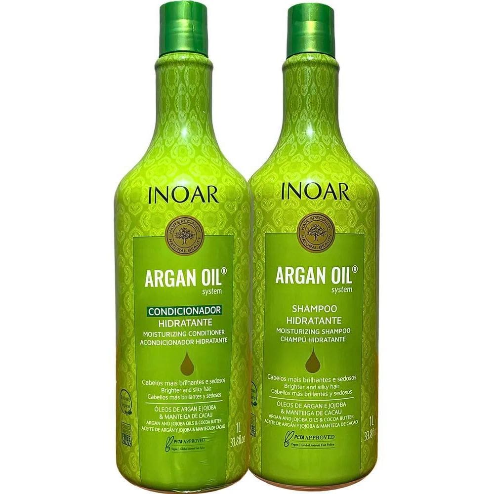 5X Kit Inoar Shampoo + Condicionador Argan Oil Hidratante