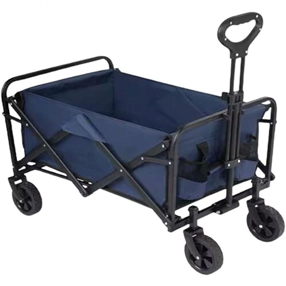 Carrinho Vagão Doméstico Rodas Aço Dobrável Transporte Multi