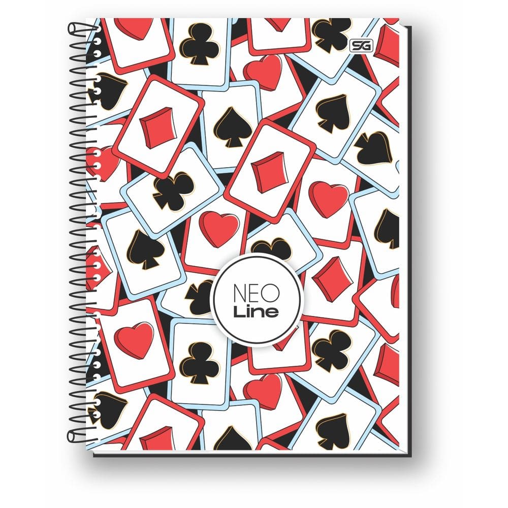 Caderno NEO LINE -10 Matérias 200 mm x 275 mm 200 Fls Pacote com 4 Sidgraph