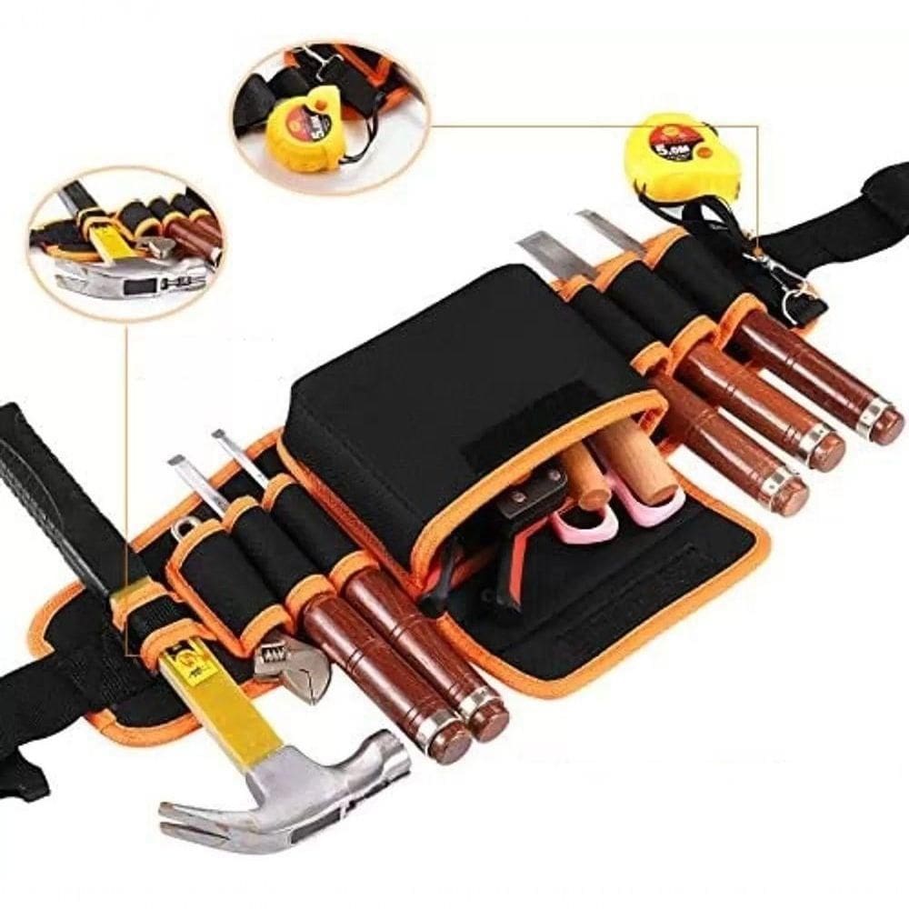 Cinto Suporte Ferramentas 8 Divisórias Material Oxford Multi