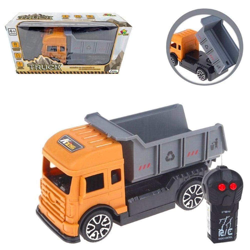 Caminhão Construção Controle Remoto Multi Funções Caçamba Ca