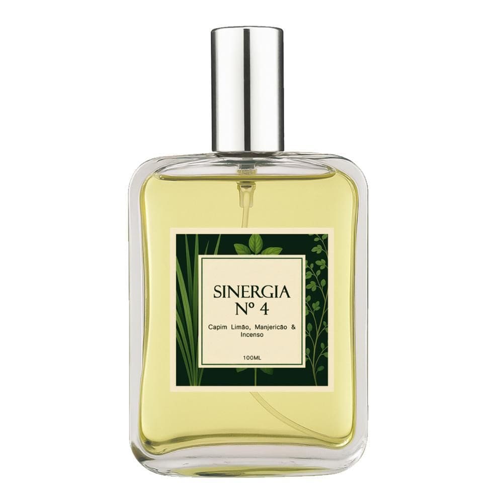 Perfume Sinergia 4 - Capim-Limão, Manjericão, Olíbano 100Ml