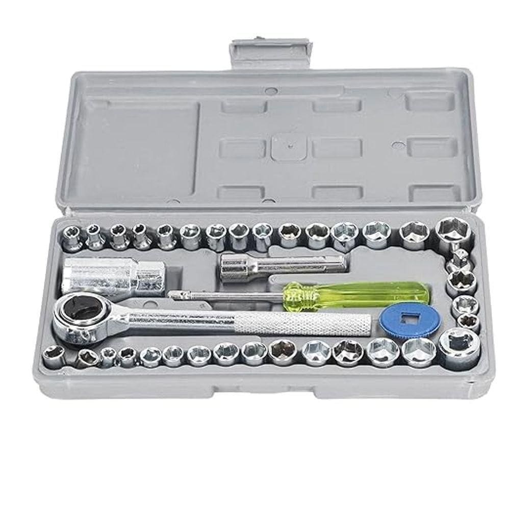 Ferramentas Kit 40 Peças Chaves Soquetes Sextavados Catraca