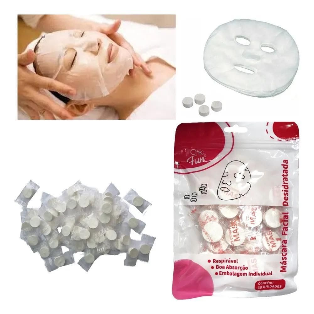 2X 60Un Máscara Descartável Desidratada Limpeza Facial