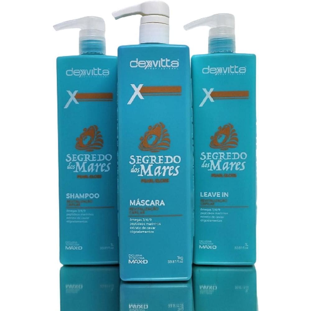 Kit Revitalização Capilar Shampoo Máscara Leave In Dexvitta
