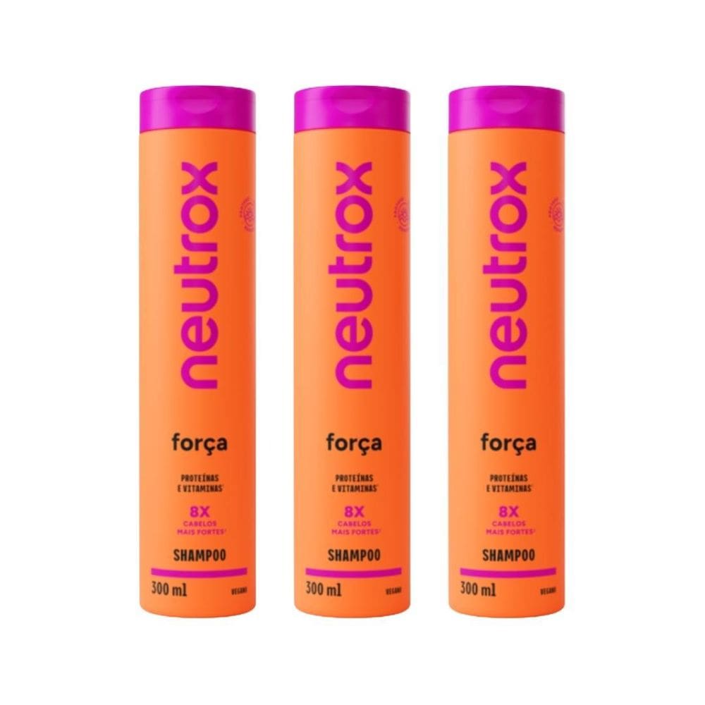 Shampoo Neutrox 300Ml Força - Kit C/3Un