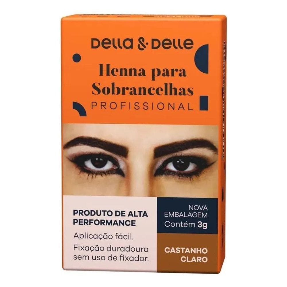 2X Henna Para Sobrancelha Dela E Dele 3G Cor A Escolher