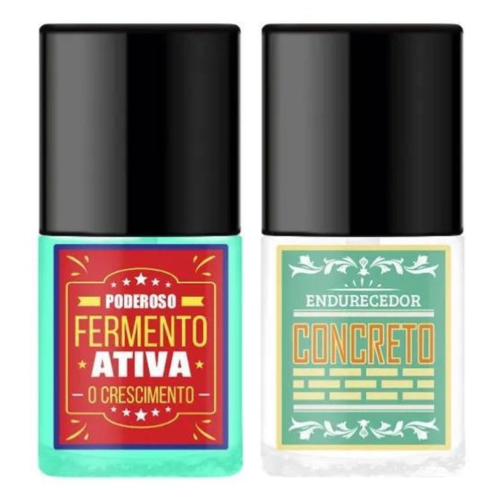 3X Base Fortalecedor Unhas Fermento+Concreto Formol Top Beau