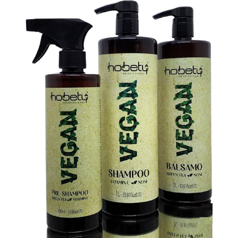 Tratamento Vegan Pré Shampoo 500Ml Shampoo 1 L Bálsamo 1 L