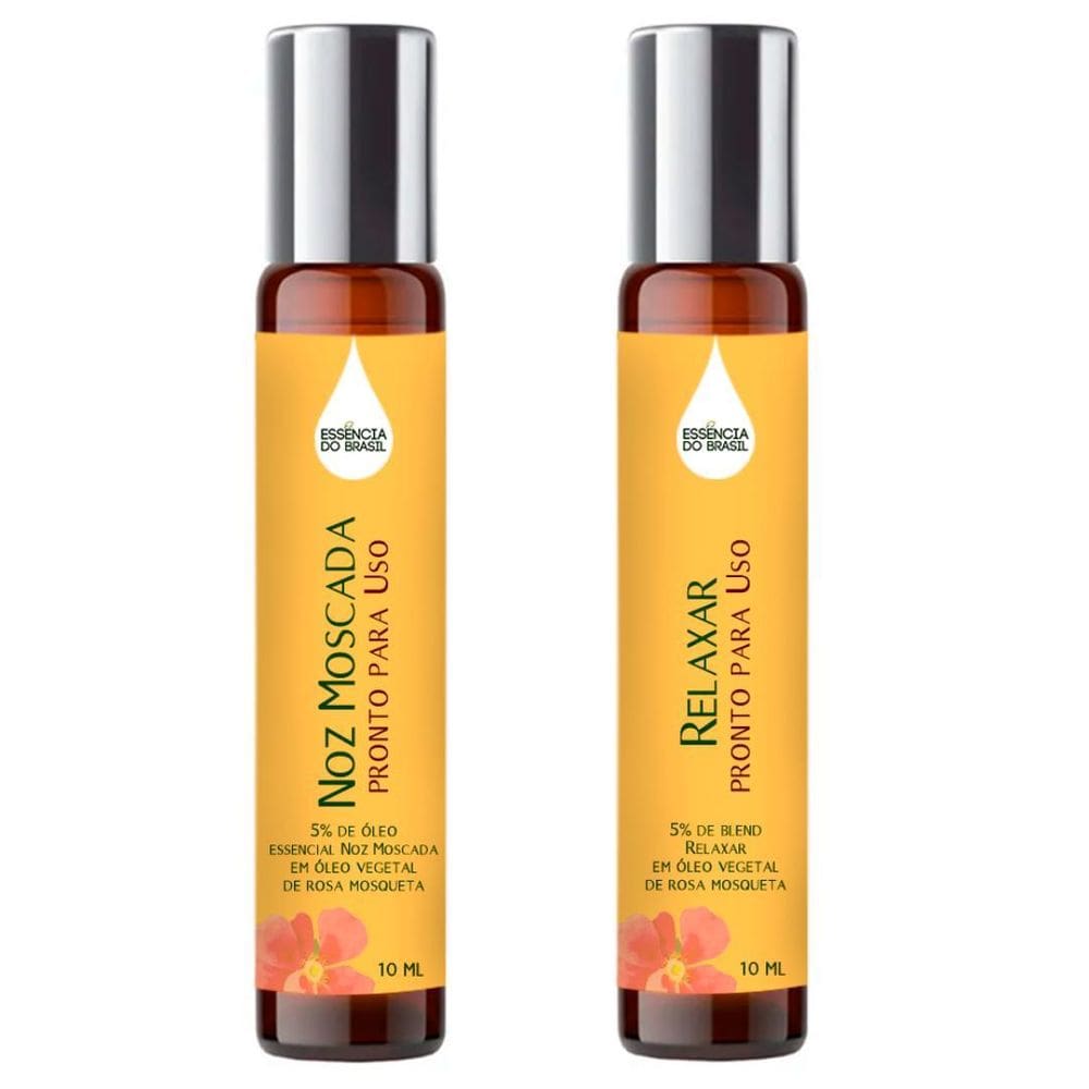 Óleos Essenciais Prontos Noz-Moscada E Relaxar Roll On 10Ml