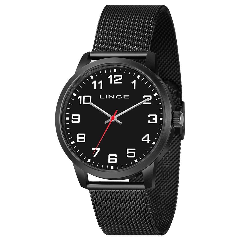 Relógio Lince Masculino Ref: Mrn4856l44 P2px Casual Mesh Black